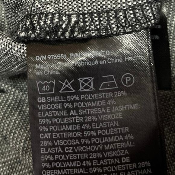 H&M Black White Checkered Plaid Long Sleeve Button Up Crop Blazer Coat Jacket XS - Picture 4 of 4